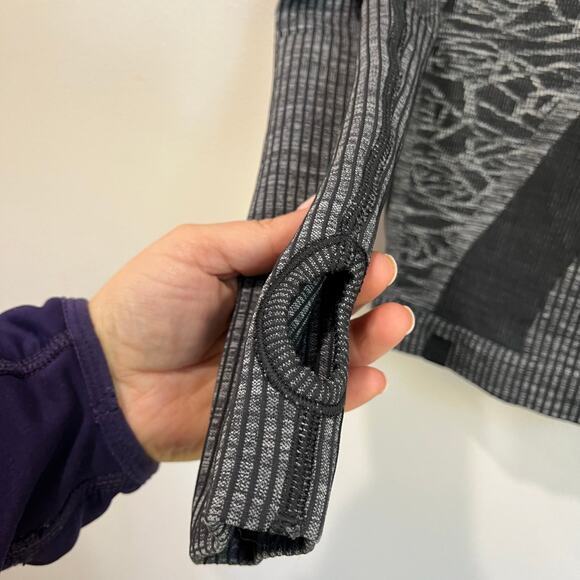 Lululemon Rest Less Pullover Gray Heathered Black Seamless Long Sleeve M/L - Picture 8 of 15